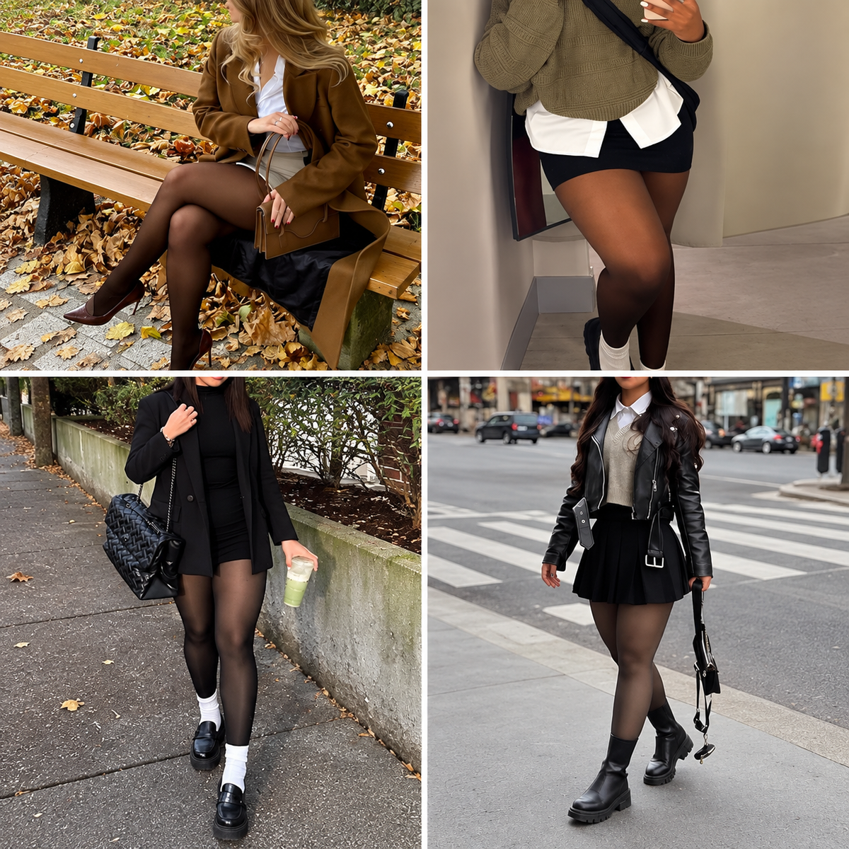 Sheer Illusion Fleece-Lined Tights