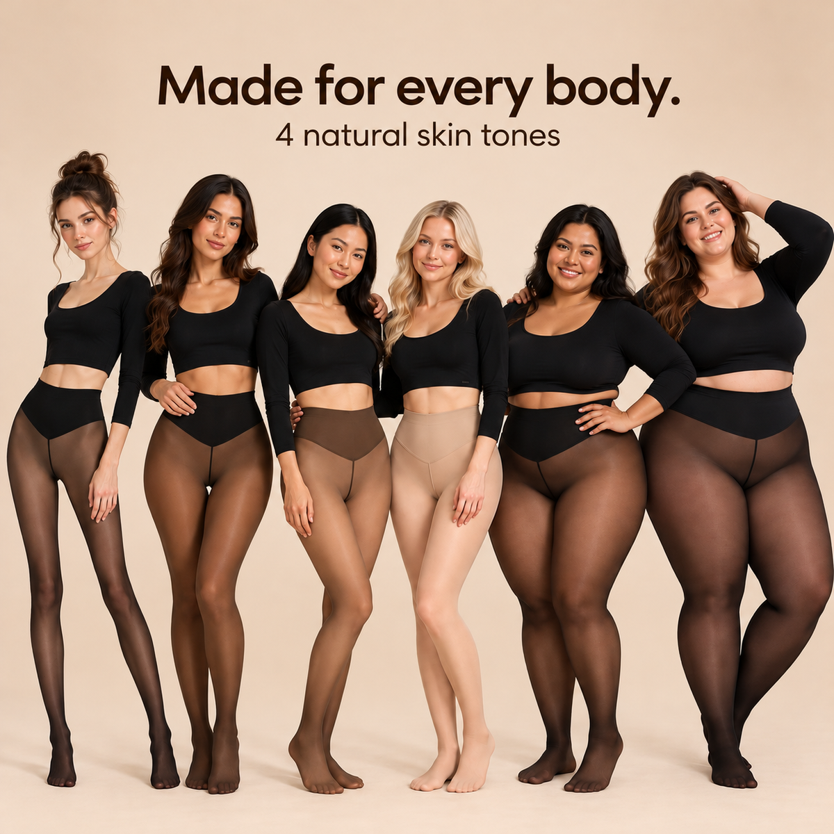 Sheer Illusion Fleece-Lined Tights