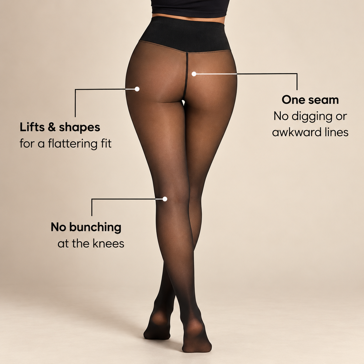 Sheer Illusion Fleece-Lined Tights