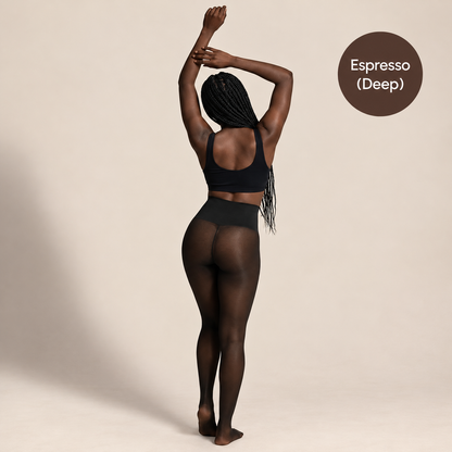 Sheer Illusion Fleece-Lined Tights